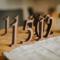 Wooden Table Numbers 1–10, Handmade Decor for Weddings