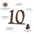 Wooden Table Numbers 1–10, Handmade Decor for Weddings