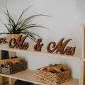 Festive MR & MRS Wooden Signs