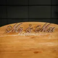 Festive MR & MRS Wooden Signs