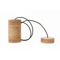 Wooden hanging lamp