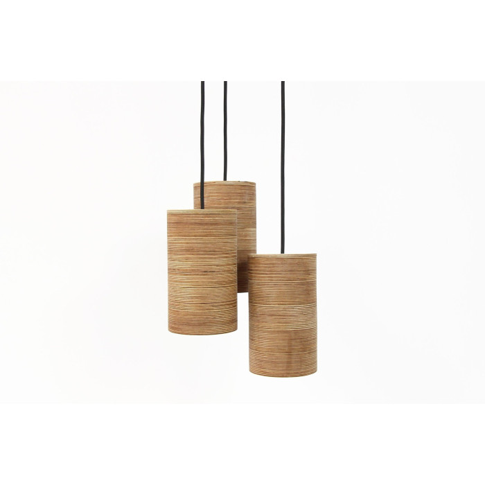 Wooden hanging lamp set 3